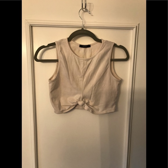 Forever 21 White Middle Knot Crop Top - Picture 7 of 13